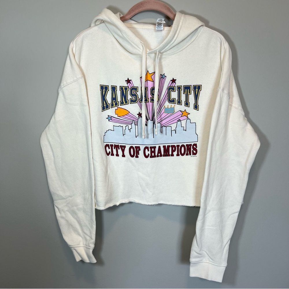 Independent Women’s Cream Kansas City of Champions Chiefs Royals Cropped Hoodie